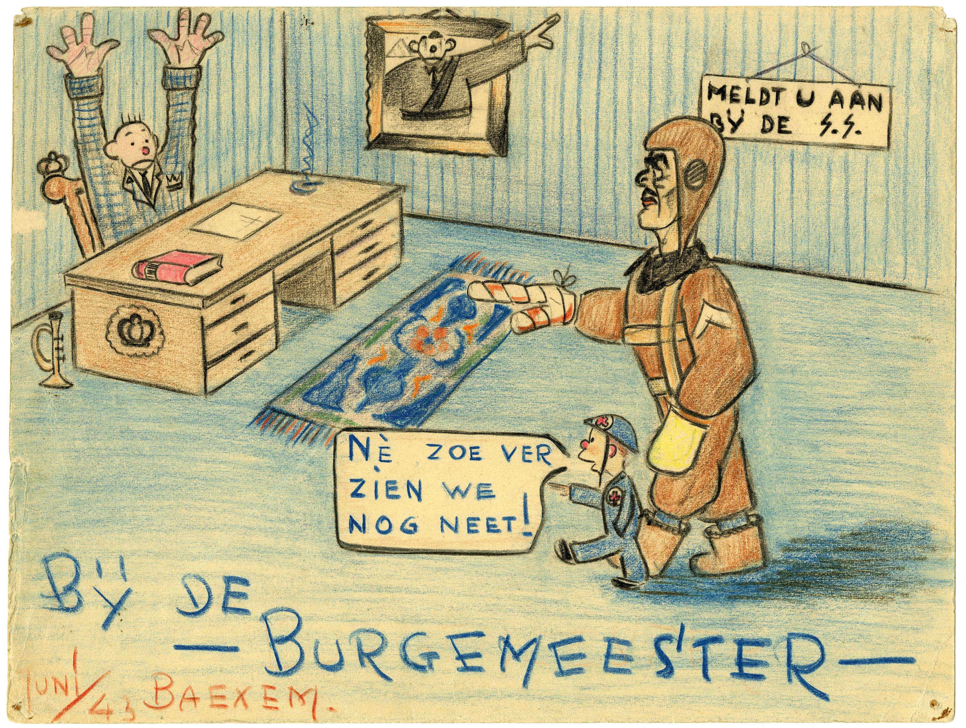 Bij de burgemeester, juni '43 Baexem